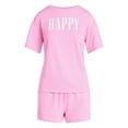 thumbnail image 6 of Joyspun Women's Short Sleeve Top and Shorts Pajama Set, 2-Piece, Sizes XS-3X, 6 of 6