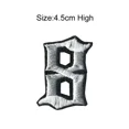 thumbnail image 1 of Gothic Letters Embroidery Iron On Patches Color Optional Alphabet Appliques For Clothing Decor, 1 of 6