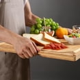 thumbnail image 5 of 30 x 20 Extra Large Bamboo Cutting Board for Kitchen, Cutting Board Stove Top Cover, Butcher Block Chopping Board with Handle and Juice Groove, Large Charcuterie Board Over the Sink, 5 of 7