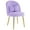 Purple, variant on Zimtown Vanity Makeup Chair Armless Home Office Chair for Bedroom or Study Faux Rabbit Fur, White