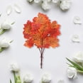 thumbnail image 2 of Mdesiwst Artificial Maple Leaf with Stem,UV Resistant Indoor Outdoor Faux Leaves Branch Fall Fake Floral Arrangement Decoration, 2 of 8