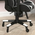 thumbnail image 4 of BizChair Gaming Chair Racing Office Computer PC Adjustable Chair with Reclining Back and Transparent Roller Wheels in Black LeatherSoft, 4 of 9