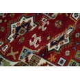 thumbnail image 4 of 2.9x8 Hand Knotted Antique Kazak Runner Blue and Rust Traditional Tribal Armenian Rug | KZA6, 4 of 7