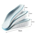 thumbnail image 6 of Clinaoy 2 Pairs 1.5/2.5/3.5CM Height Increasing Insole Shoe Heel Lift Insert Height Elevator Invisible Men Women Arch Support Inner Sole Orthopedic Cushioning Foot Pad, 6 of 8