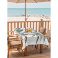thumbnail image 2 of Outdoor Table Cloth with Umbrella Hole and Zipper, Vintage Palm Tree Waterproof Rectangle Tablecloth 54"x80", Tropical Beach Botanical Washable Table Cover for Outside Party Patio Picnic, 2 of 8
