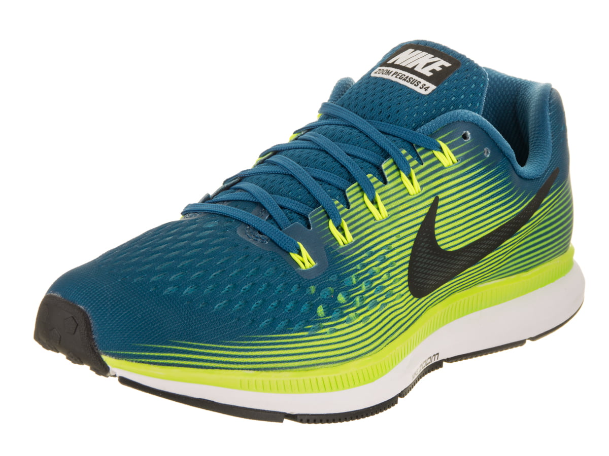 Yup the end Bothersome Nike Men's Air Zoom Pegasus 34 Running Shoes (Blue/Green, 12) - Walmart.com