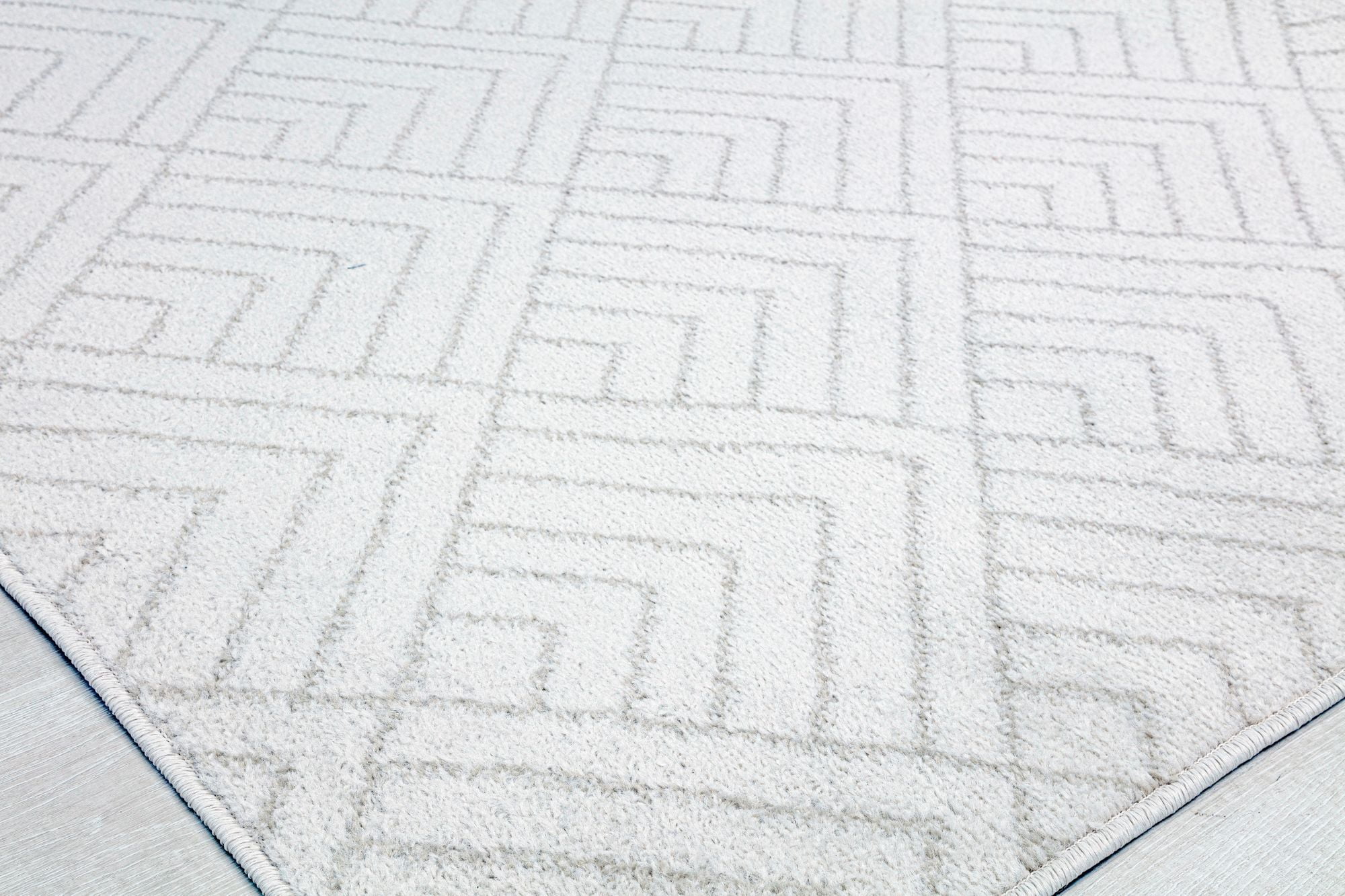Mason Brooks Azure AZ10C Deco Cream Geometric Contemporary Ivory Area Rug, 8'3" X 10'0"
