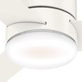 thumbnail image 6 of Restored Hunter Fan 44 inch White Low Profile Indoor Ceiling Fan with Light and Remote Control for Bedroom, Living Room/Family Room, Dining Room, Kitchen, Office (Refurbished), 6 of 9