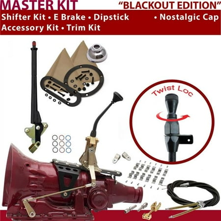 American Shifter C6 Shifter Kit 8 in. E Brake Cable Clamp Clevis Trim Kit Dipstick for D5857