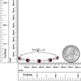 thumbnail image 2 of Gem Stone King 3.04 Ct Red Rhodolite Garnet E-F Lab Grown Diamond 925 Sterling Silver Women Infinity Adjustable Tennis Bracelet, 2 of 3