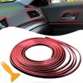 thumbnail image 1 of Embellecedores para interiores de coche - 5 m, universales, para rellenar huecos, accesorios decorativos, tiras flexibles para bricolaje (rojo), 1 of 5