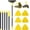 Yellow, variant on Wall Cleaner Mop with 82" Handle, 360? Rotating Triangle  and Microfiber Pads, -in  for Ceiling Mop, Baseboard Cleaning and Windows
