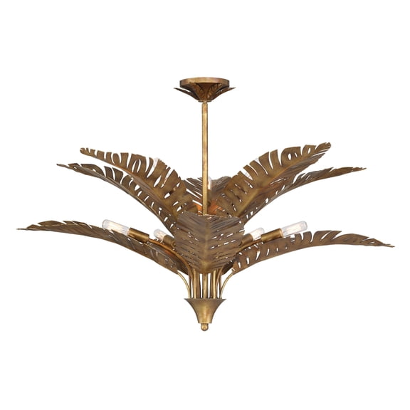 Palmera 10-Light Chandelier in Gold Vein by Breegan Jane