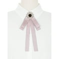 thumbnail image 4 of INSPIRE CHIC Women's Pre-Tied Neck Tie Ribbon Elegant Bowknot Bowtie Bow Tie Brooches Pink, 4 of 4