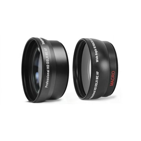 2PC LENS KIT HI DEF WIDE ANGLE & 2x TELEPHOTO LENS SET for SONY HVR-Z7U HVR-Z7