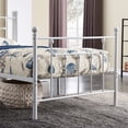 thumbnail image 4 of VECELO 3 Piece Bedroom Set, White Metal Platform Bed Frame and 2 Nightstands, 4 of 9