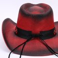 thumbnail image 3 of Slccxzc Cowboy Hat For Men Women, Summer Large Brimmed Sun Protection Sunshade Straw Woven Hats, Ethnic Western Panama Hats, 3 of 7