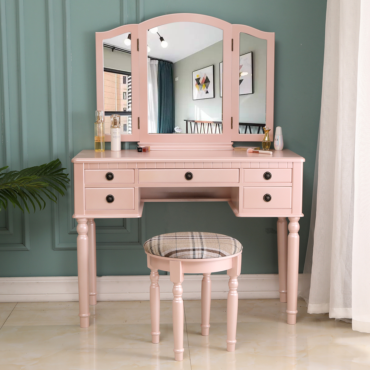 vanity desk with mirror walmart