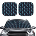 thumbnail image 2 of Disketp 2 Piece Blue Seahorse Pattern Windshield Sunshades,Folding Windshield Sun Shade For Car Suv Trucks Sedan,Blocks Uv Rays Sun Visor Protector-Medium, 2 of 7
