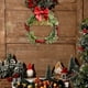 thumbnail image 1 of Christmas Decoration Mini Wreath 15cm Pines Needle Round Butterflies Knot Letter Berry Pendant Window Props, 1 of 7
