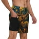 thumbnail image 2 of Balery Starry Night Guitar Turtle Bañador para hombre, shorts de playa de secado rápido con entrepierna y forro de compresión-XX-Large, 2 of 6
