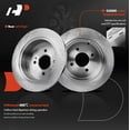 thumbnail image 5 of A-Premium 10.31 in (262mm) Rear Solid Disc Brake Rotors + Ceramic Pads Kit Compatible with Select Hyundai & Kia Models - Accent 2006-2008, Rio 2006-2007, Rio5 2006-2007, 6-PC Set, 5 of 8
