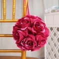 thumbnail image 2 of CHOK 2 Pack | 7” Mauve Flower Ball Silk Rose Pomander Kissing Ball, 2 of 11