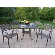 Oakland Living Mississippi Cast Aluminum 42 in. Patio Dining Set - Seats 4