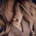 thumbnail image 5 of Jessica Simpson Diamond Collection Women's Square Dial Watch, Metal Band, Classic Quartz Movement, Elegant Dress Watch, 5 of 7