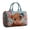 C-7C, variant on MMJ Cow Plaid Travel Bag Large Capacity Shoulder Tote Handbag Weekend Overnight Gym Duffle with Adjustable Strap Brown