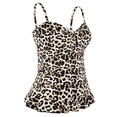 thumbnail image 2 of Mycoco Women's Swim Top Padded Ruffle Hem Shirred Swimwear Tankini Swimsuit Top, 2 of 6