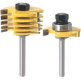 thumbnail image 1 of 2-pack adjustable slot knife,1/4 Inch Shank Slot Cutter Router Bit Set - 6 Size（12.7mm,5mm,4mm,3.1mm,2.3mm,1.9mm), 1 of 5