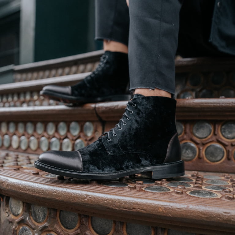 Taft Navy and Leather Lace-Up Boots BT-JACK-NAVYTWEED_TAFT1.jpg?v=  main image 4