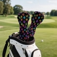 thumbnail image 4 of Uorisanigo Golf Club Head Covers, Premium PU Leather Golf Driver/Fairway Wood/Hybrid Headcover 3 PCS Colorful Dog Paws Headcovers Set for Club Protective, Abrasion-Resistant, 4 of 7