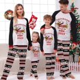 thumbnail image 2 of Pijamas familiares a juego de Navidad, conjunto de pijama de Dachshund a través de la nieve, Tops rojos, pantalones de reno, 2023, 2 of 3