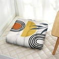 thumbnail image 3 of Symmetrical Floor Pillow 22x22 Inch Square Boho Cushion, Geometric Design, Dutch Velvet for Tatami & Lounge, 3 of 7