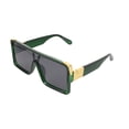 thumbnail image 7 of Oversized Big Thick Flat Top Shield Square Sunglasses, 7 of 7