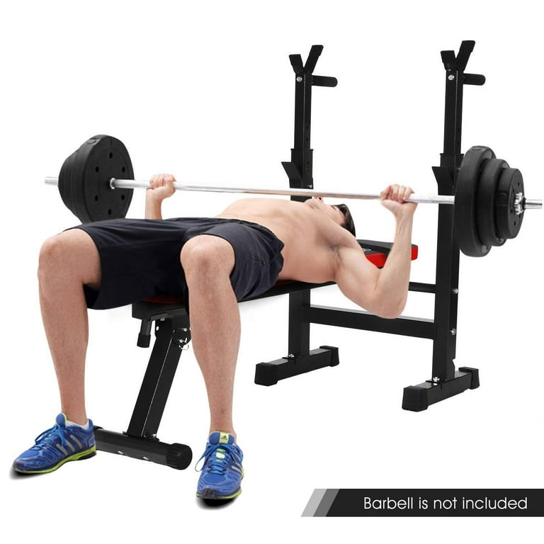 Costway Adjustable Folding Weight Lifting Flat Incline Bench Fitness Workout Walmart