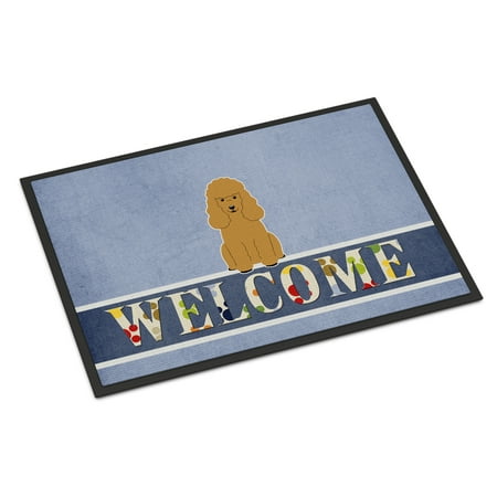 - Poodle Tan Welcome Indoor or Outdoor Mat 18x27 BB5650MAT