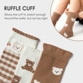 thumbnail image 3 of Balabala Girls Ruffle Crew Socks, 3-Pack Mixed Fabric Socks, Seamless Cute Kids Socks for Everyday Wear (3–11 Years), 3 of 6
