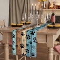 thumbnail image 2 of Table Runners 72 Inches Long Dress Scarves, Light Blue Brown Farmhouse Kitchen Table Runner, Coffee Tablerunners, Rustic Farmhouse Dog Paw Vintage 13x72 Inch, 2 of 9