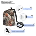 thumbnail image 6 of Geaub vintage floral white horse durable canvas backpack: stylish, lightweight, and spacious with adjustable straps, 6 of 7