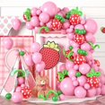 thumbnail image 1 of Kit de arco con forma de globo, 119 piezas, diseño de fresas | Pink Strawb, 1 of 2