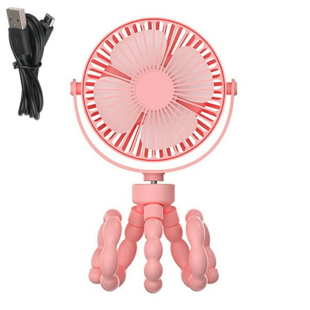 

Chicmine Portable Stroller Fan with Flexible Tripod 3 Speeds Low Noise Battery Operated Powerful Cooling Fan Detachable Personal Fan