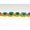 thumbnail image 5 of 22.86ct bright green natural emerald diamonds tennis bracelet 14kt, 5 of 7