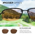 thumbnail image 4 of Xagger Polarized Rimless Driving Sunglasses for Men Metal Frame Anti-Glare UV400 Protection Sun Glasses, 4 of 6