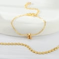 thumbnail image 5 of Turandoss Dainty Layered Initial Charm Bracelet, 5 of 6