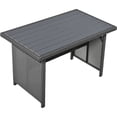 thumbnail image 6 of 5 Pieces Patio Furniture Set, Outdoor All Weather Sectional Wicker Conversation Set with 2 Extendable Side Tables & Table, Gray, 6 of 10
