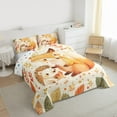 thumbnail image 3 of Castle Fairy Cartoon Fox Hedgehog 3 Pieces Queen Comforter Set for Preppy Child,Kawaii Jungle Animal Ultra Soft Bedding Sets,Happy Autumn Fall Bedding Comforter Set Breathable, 3 of 8