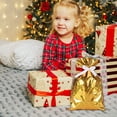 thumbnail image 6 of Iumwxz Festive Christmas Drawstring Gift Bags with Premium Aluminum Foil Material for Holiday Wrapping Party Decorations and Treats 29x43cm Size Sturdy Reusable, 6 of 7